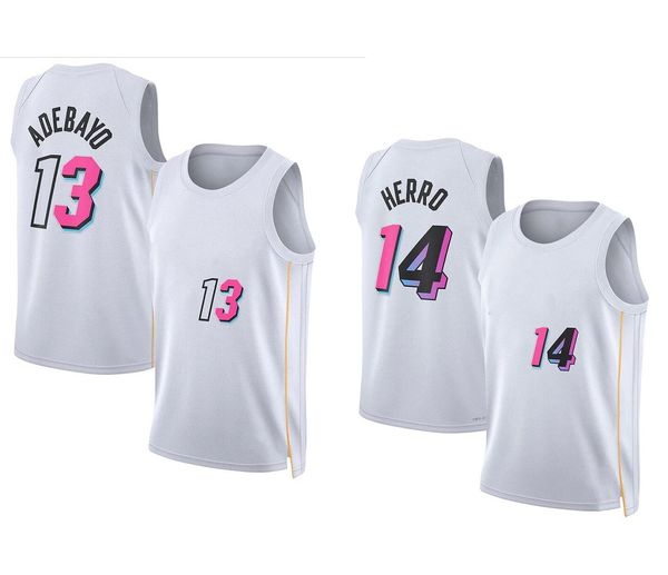 2022 13 ADEBAYO 22 BUTLER 14 HERRO Basketball Jerseys yakuda magasin en gros en ligne College Wears vêtements de sport confortables sports en gros populaire