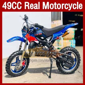 2022 2 Temps Mini Moto 50CC Scooter Superbike Essence Adulte Enfant Montagne ATV véhicule tout-terrain Adulte Enfants 2 roues Dirt MOTO Vélo Garçon Fille Cadeaux D'anniversaire