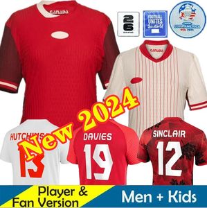 2024 Nouveau Canada Copa Americ Soccer Jerseys Uniforme pour garçons et filles 23 24 Home Away LAWRENCE SINCLAIR FLEMING BUCHANAN DAVID DAVIES LA Men Kids Kit