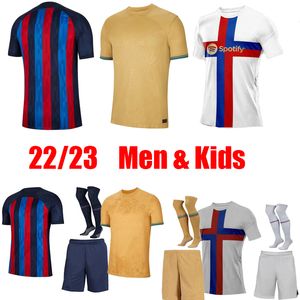 2022 2023 maillot de football ANSU FATI Camisetas de kit de football 22 23 MEMPHIS PEDRI Kun Aguero ADAMA FERRAN 2021 barcelonas GRIEZMANN F. DE JONG DEST shirt mens top kid