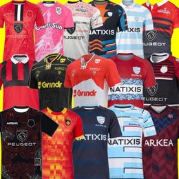 2022 2023 Biarritz Racing 92 Rugby Jersey 22 23 Stade Francais Paris Union Toulouser Bordeaux Begles Home Away Pepignan Ernest Wallon Warm-Up Grootte S-5XL Shirt FW24