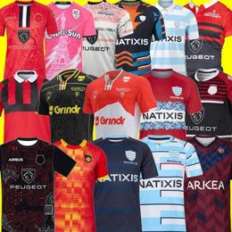 2022 2023 Biarritz Racing 92 Rugby Jersey 22 23 Stade Francais Paris Union Toulouser Bordeaux Begles Home Away Perpignan Ernest Wallon Warm-Up Size S-5XL Shirt