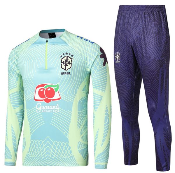 2022 2023 Kit de survêtement de football Brésil 22 23 Kit pour hommes et enfants Brésil survêtement de football survêtements ensemble veste de jogging survetement pied chandal tuta