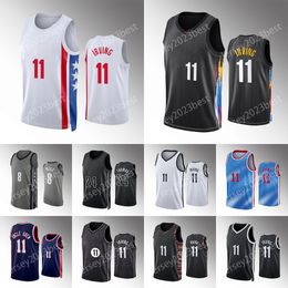 2022 2023 City Basketball JerseysKevin Durant Kyrie Irving Brooklyns Net Jersey Blanco Negro Edición Azul Mejores Deportes Camisa para hombre Uniforme Singlets 7 11