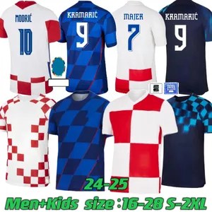 2023 2024 2025 Croatie Modric Euro Cup Soccer Jerseys Coupe du monde Kramaric Majer Sosa Stanisic Pasalic Gvardiol Brozovic Football Shirt Kid Kit Kit Kit