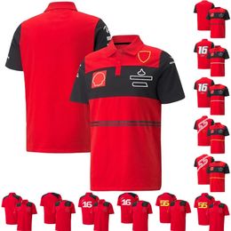 2022-2023 Fórmula 1 Equipo Rojo Camiseta F1 Racing Mens Fans Casual Brand Polo Shirts Summer Car Jersey Custom 6X4F