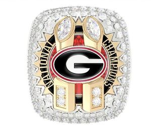 2022 2023 Georgia Bulldogs Nationale Team Kampioenen Kampioenschap Ring Met Houten Display Box Souvenir NCAA Mannen Fan Gift Groothandel
