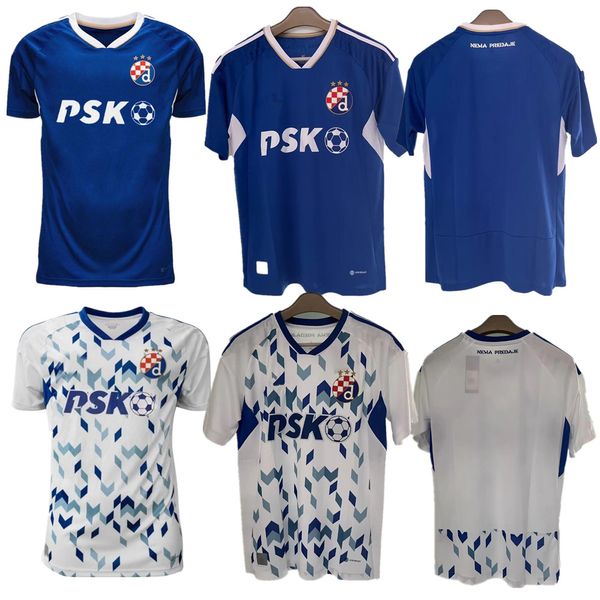 2022 2023 GNK Dinamo Zagreb Maillots de football OLMO 22/23 Domicile Bleu Extérieur Blanc ORSIS PETKOVC PERIC ADEMI GOJAK HOMMES Uniformes de maillots de football