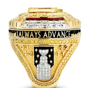 2022 2023 Golden Knights Stanley Cup Team Champions Championship Ring met houten displaydoos Souvenir Mannen Fan Gift Drop Delivery Dhjt4