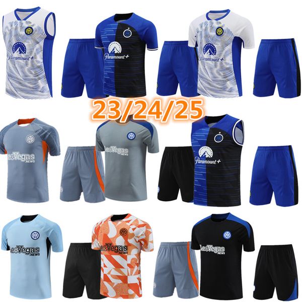 2023 2024 2025 Inter Short TrackSuit Milans Jerseys LAUTARO Chandal Futbol Soccer MILANO Combinaison d'entraînement 23 24 25 camiseta DE FOOT Kit de maillots d'entraînement à manches courtes