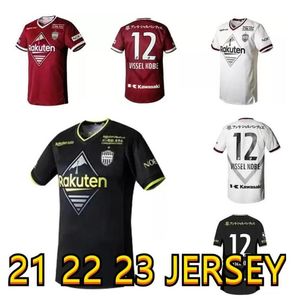 2022/2023 J1 League Jerseys de football Vissel # 8 A.Iesta N ° 9 Bojan # 10 Osako # 11 Muto 22/23 Accueil Red T Away T-shirt de football noir 3ème