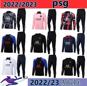 22/23 psges trainingspak 22-2023 MBAPPE kids en mannen trainingspak lange mouw Voetbal jersey kit uniform chandal volwassen jongens