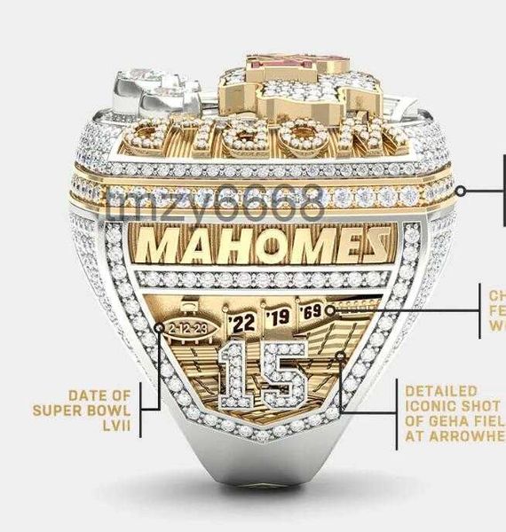 Bague de championnat des champions de l'équipe du Super Bowl Kc 2022 2023, avec boîte d'affichage en bois, Souvenir pour hommes, cadeau pour fans, livraison directe, 8PKA