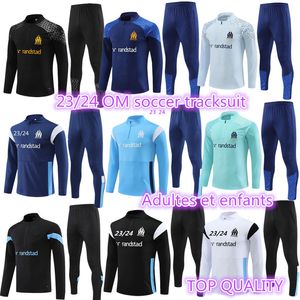 2023 2024 trainingspak voor kinderen en volwassenen MILIK PAYET Marseille survetement fottball Trainingspak veste maillot 22 23 24 OM man trainingspak voetbal joggingset