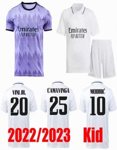 2022 2023 Jersey de football Benzema Kidsa 21 22 23 Kiron de football Vini Alaba Hazard ASENSIO MODRIC MARCELO FANS BOYS Kit Kit 20217454138
