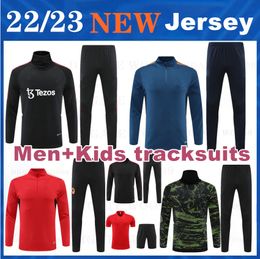 2022 2023 niños Jerseys Sancho Soccer Track Sway Suits Chaqueta 22 23 F. de Jong Ronaldo Chandal Fernandes Rashford Men Sports Wear