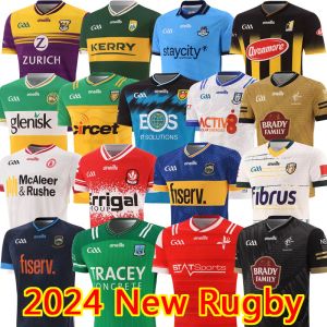 Maillot de rugby GAA 2024 Dublin Down Louth Antrim Wexford Wicklow Laois MAYO Hurling Derry Westmeath Limerick Cork Donegal Irlande chemises Fermanagh Tyrone Tipperary