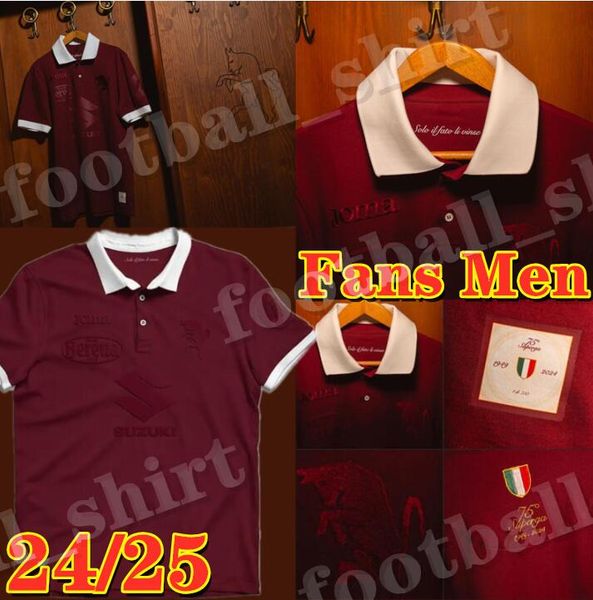 24/25 Torino Fc Ricci Soccer Jerseys Singo T. Sanabria Ilic Pellegri Zima Buongiorno 2024 2025 Home New Limited Men Edition Football Shirts de football
