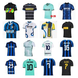 LUKAKU voetbalshirt BARELLA INTERS DZEKO MILANS LAUTARO VIDAL J. CORREA 19 20 21 22 23 24 voetbalshirt CALHANOGLU GAGLIARDINI Heren kinderen Geel 3e BROZOVIC DE VRIJ top