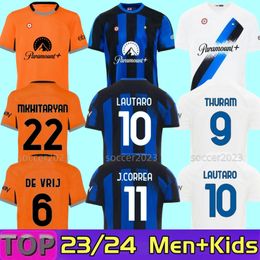 4XL 23/24 LUKAKU voetbalshirts BARELLA CORREA INTERS DZEKO GIROUD IBRAHIMOVIC LAUTARO MILANS THEO BRAHIM 22 2023 2024 voetbalshirt uniformen mannen kids kits sets