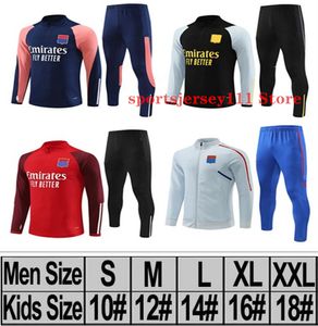 2023 2024 Lyon Soccer Tracksuits 23 24 Olympiques Lyonnais Caqueret Tolisso survivant Jeffinho Ol Aouar Football Training Suit et enfants Sportswear Sports