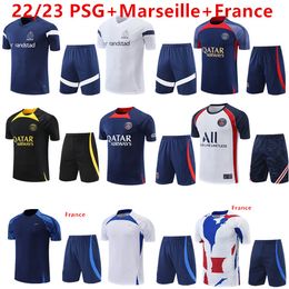 2022-2023 Marseilles Sportswear heren en kinderen pak voetbalvoetbal trainingspak 22/23 PSGS OM Survetement Maillot Foot Chandal