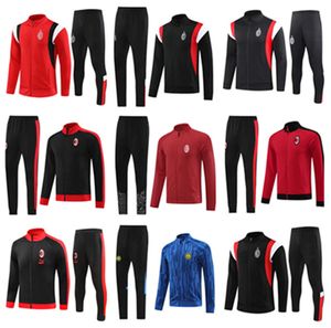 2023 24 AC TRACKSUIT mIlan training suit IBRAHIMOVIC Soccer Milano survetement 2023 2024 maillot hommes de foot mIlans football Survêtement FULL ZIP JACKET