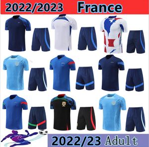 2022 2023 MBAPPE BENZEMA voetbal trainingspak shirt 3/4 broek 22 23 maillots de voetbal Korte mouw jogging voetbal trainingspak