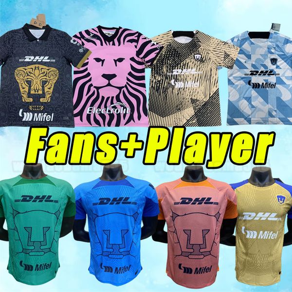 Fans de joueurs de formation DANI ALVES UNAM Maillots de football Liga MX 2023 2024 C.GUTIERREZ H.MERITAO J.I.DINENNO DEL PRETE SALVIO 23 24 Chemise de football pour hommes