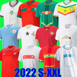 2022 2023 Maroc maillot de football Sénégal MANE Hakimi Ghana 22 23 Suisse KOULIBALY maillot Serbie uniformes de football chemises VLAHOVIC MITROVIC TADIC Uruguay loin