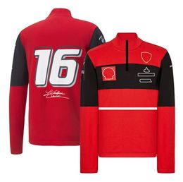 2022-2023 Nouvelle équipe F1 Sweat à capuche pour hommes Formule 1 Racing Sweats à capuche Sweat Printemps Automne Pilote Sweat-shirt rouge Sports extrêmes en plein air 213y