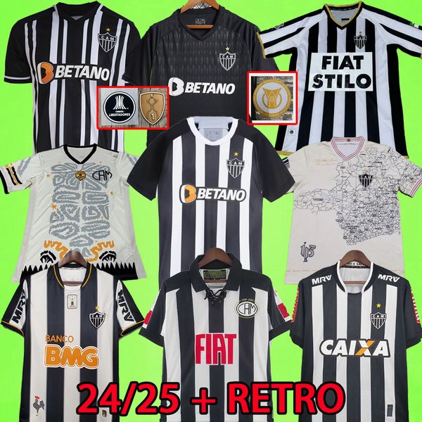 2024 2025 Camisetas de fútbol Atlético Mineiro PAULINHO HULK PEDRINHO VARGAS BATTAGLIA ARANA SCARPA Camisetas de fútbol T retro 1997 2008 2003 13 14 16 17 Uniforme vintage 24 25