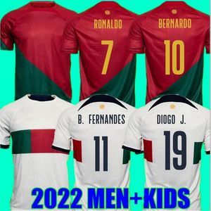 2022 2023 maillots de football du Portugal Bruno FERNANDES DIOGO J. DANILO Portuguesa 22 23 Joao Felix Maillot de football BERNARDO Portugieser Hommes Enfants Kit ensembles uniformes camisa