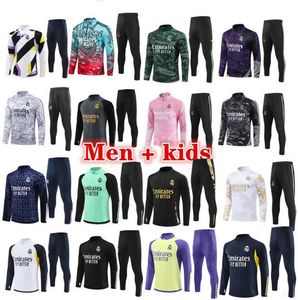 2023 2024 2025 Suite de formation du Real Madrids 23/24/25 hommes Kids Football Real Madrids Tracksuit Training Suits Vini Jr Bellingham Setfootball Chandal Futbol survivant