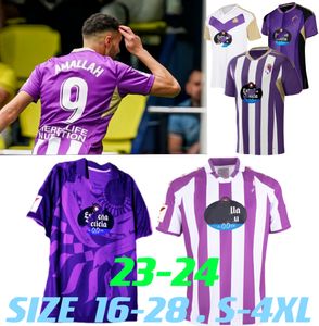 2023 2024 real valladolid camiseta de fútbol hombre niños kit sergi guardiola weissman camisetas de fútbol r alcaraz oscar plano uniforme camiseta de vallado 23 24 camiseta de fútbol