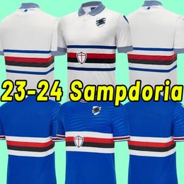 2023 2024 Sampdoria voetbalshirts thuis SESY DERDE 23 24 Murillo Linetty Jankto Yoshida Maroni Gabbiadini THAILAND voetbalshirts