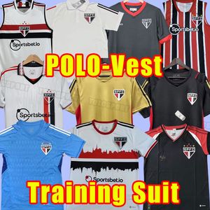 2023 2024 Sao Paulo Voetbalshirts LUCIANO MIRANDA Rafinha J.Calleri Eder LUCIANO ALISSON NIKAO GABRIEL G.SARA voetbal mannen Training doelman vest POLO