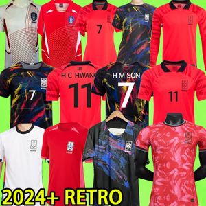 22 23 24 Maillots de football de Corée du Sud Hommes Chemises de football KIT ENFANTS FEMMES H M SON Équipe nationale HWANG LEE 2024 Fan Player Version 2002 RETRO Entraînement à manches longues