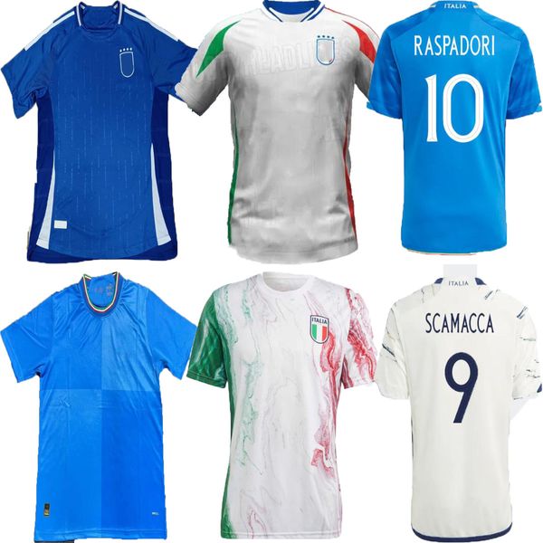 23 24 25 Italia CHIESA camisetas de fútbol 2024 hogar lejos Italia RASPADORI VERRATTI BARELLA camiseta TOTTI LORENZO POLITANO especial MIRETTI uniforme de fútbol