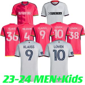 22 2023 2024 St. L ouis City SOCCER JERSEYS NEW st Louis''RED'GIOACCHINI VASSILEV BELL PIDRO FOOTBALL SHIRT home player version fan jersey