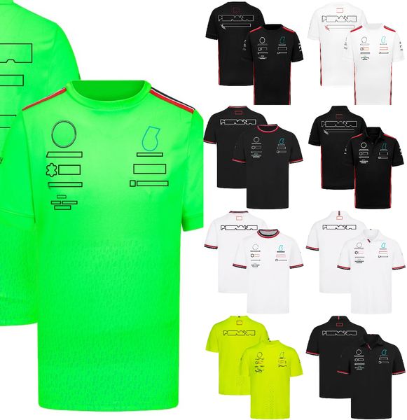 2022-2024 Camiseta del equipo de Fórmula 1 Camisetas de carreras de F1 Mangas cortas Verano Hombres Mujeres Pus Tamaño Polo Camiseta Camiseta Deportes extremos Jersey