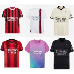 2024/25 AC Pulisic Rafa Leao Soccer Jersey 2025 Reijnders Milans Bennazer Giroud Camisa Chukwueze Musah Loftus-Cheek Theo Okafor Pleasures Uniformes de fútbol Kit para niños