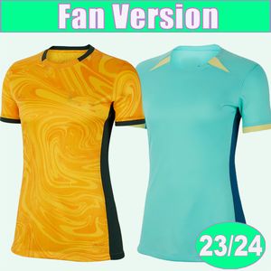 2023 24 Australie HRUSTIC Mens Soccer Jerseys Équipe nationale MABIL LECKIE MACLAREN MOOY BOYLE Accueil Chemises de football à manches courtes Uniforme