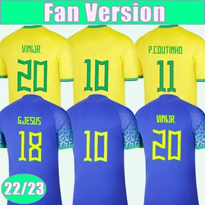 2022 23 Jersey de football pour hommes du Brésil Richarlison Vini Jr Bremer Danilo Roddrygo Couto Yan Home Away Away Football Shirts Adult Uniforms