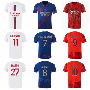 2022-23 Club Lyon 9 Dembele Soccer Jersey FC 7 Toko Ekambi 11 Kadewere 10 Paqueta 8 Aouar 15 Faivre Football Shirt Kits Navy Blue Red W 243G