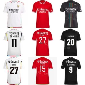 Clubteam 23-24 Heren Voetbal SL Benficas Jersey 27 RAFA 11 DI MARIA 10 KOKCU 87 NEVES 33 MUSA 8 AURSNES 7 NERES 19 TENGSTEDT Aangepaste naam Nummer Voetbalshirt Kits Uniform