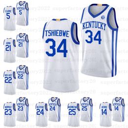 Maillot domicile des Wildcats du Kentucky 2022-23 Oscar Tshiebwe P.j. Washington Eric Bledsoe Jamal Murray Cason Wallace Walker Horn