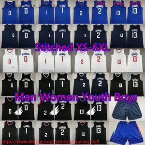 Personnalisé S-6XL 2 Kawhi Leonard Jersey 2024 New City Basketball 13 Paul George Westbrook James Harden Jerseys Shorts cousus à la maison Chemises de sport respirantes