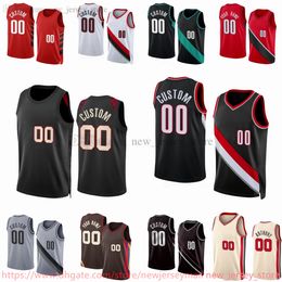 Maillot de basket imprimé personnalisé 2023-24 00 Scoot Henderson Shaedon Sharpe Deandre Ayton Matisse Thybulle Moses Brown Ish Wainright Jabari Walker Duop Reath Short