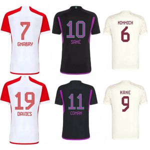 2023/24 Sane Muller Kane Soccer Jersey 2024 Bayern de Ligt Gnabry Davies Guerreiro Shirt Kimmich Laimer Pavard Coman Goretzka Musiala Minjae Kids Football Uniform